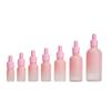 Pink Cherry Blossom Essence Bottle with Dropper and Frosted Lotion Spray Options