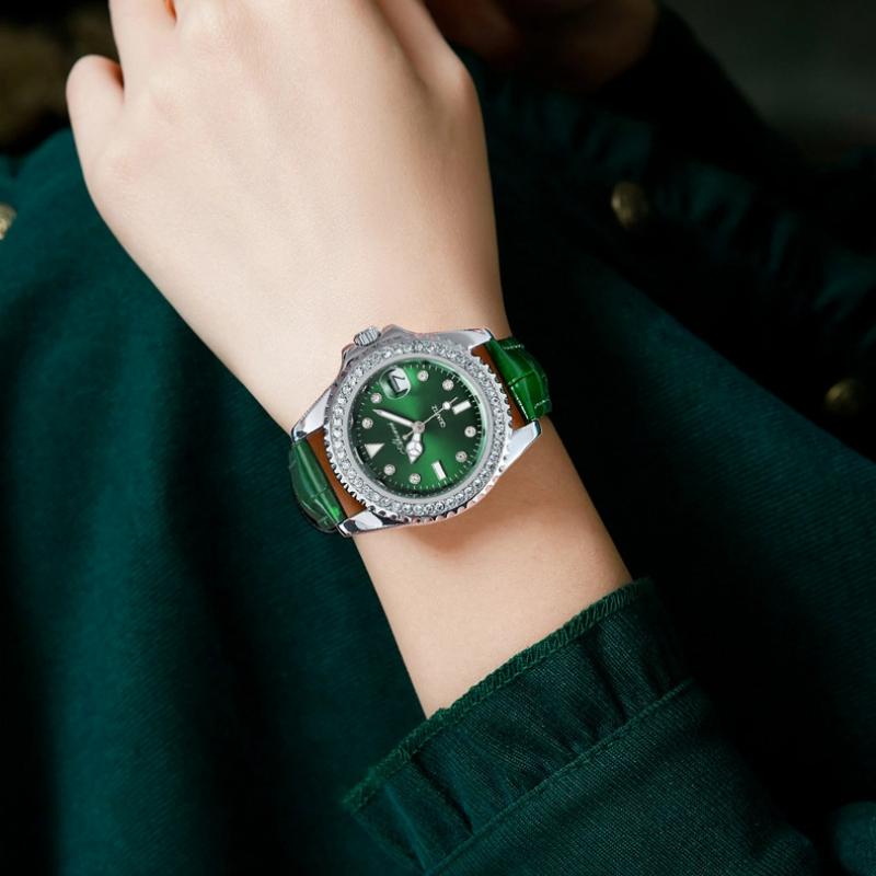 ABORNI Fashion Watch Montre Homme Business Women Quartz Watch Calendar Sport Stainless Steel/Leather Strap Wristwatch