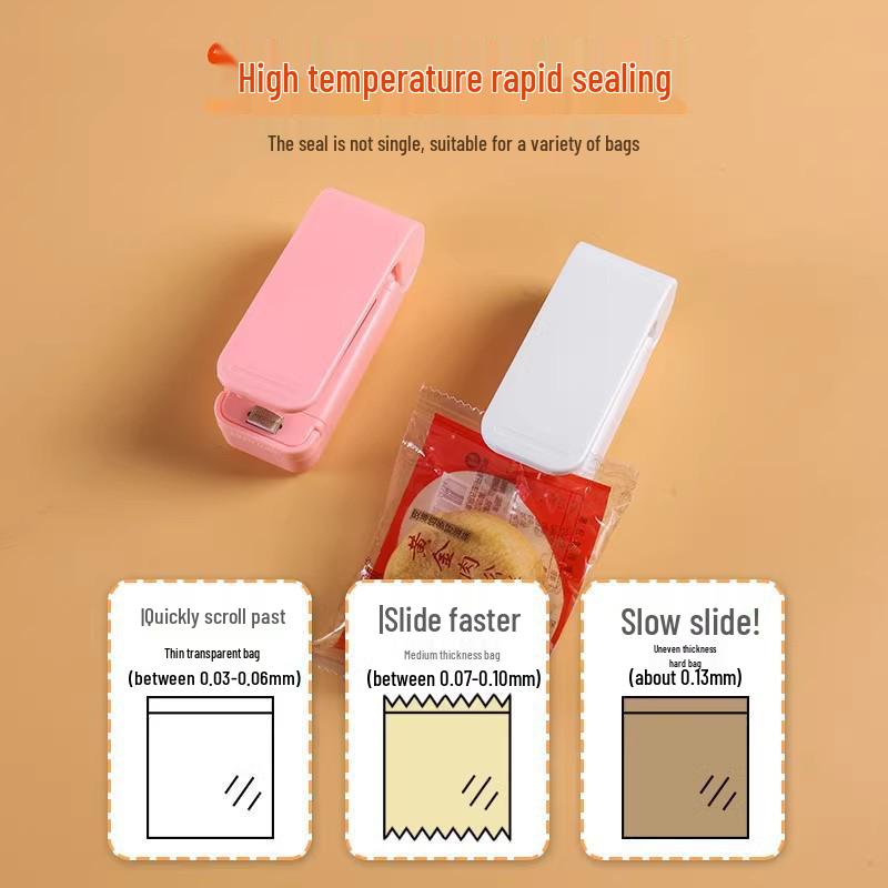 Compact Snack & Food Vacuum Sealer for Household Plastic Bags