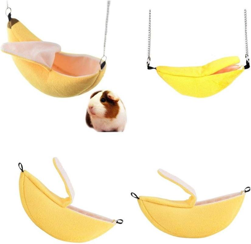 Hamster Hang House Hammock Banana Design Small Animal Cotton Cage Sleeping Nest for Small Pet Bed Small Hamster Toy Cage Swing