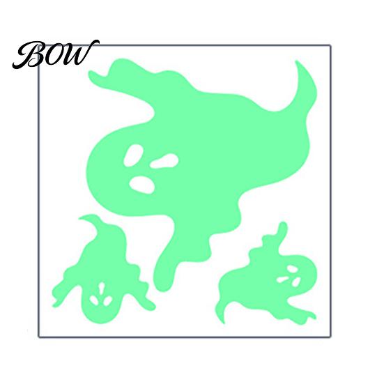 Removable PVC Wall Stickers Halloween Glow in The Dark Stickers, Luminous Ghost Hand And Bat Waterproof Secret Room Decor Decals, Horror Theme