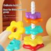 1 Set Montessori Drehender Regenbogen Turm Baby Stapelspielzeug Kinder Entwickeln Motorische Fähigkeiten Spiel Drehendes Stapelspielzeug Geschenke