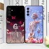Floral Skull Flower Skeleton Soft Phone Case for Samsung A17 A37 A57 A16 A26 A36 A56 A15 A25 A35 A55 A14 A24 A34 A54 A13 A23 A33