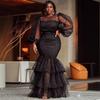 Fall Winter New Plus Size Women's Bubble Flocking Polka Dot Sexy Dress, Leisure Fashion for Women