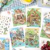 ZABC Cross-border Stereo Scene Stickers: Fun Four Chapters Series - 3 Sheets PET White Card Collage Material