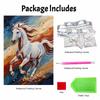 Majestic Horse Pearl Kit 5D DIY Round Rhinestone Art for Adults Relaxing Handmade Wall Decor National Day Gift Frameless Design