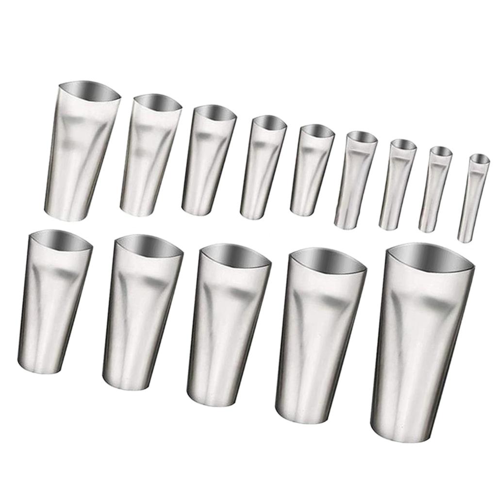 14Pieces Stainless Steel Caulking Nozzle Set Sealant Tip for Various Sizes Cartridges Dispensing Tip Comfortable Grip