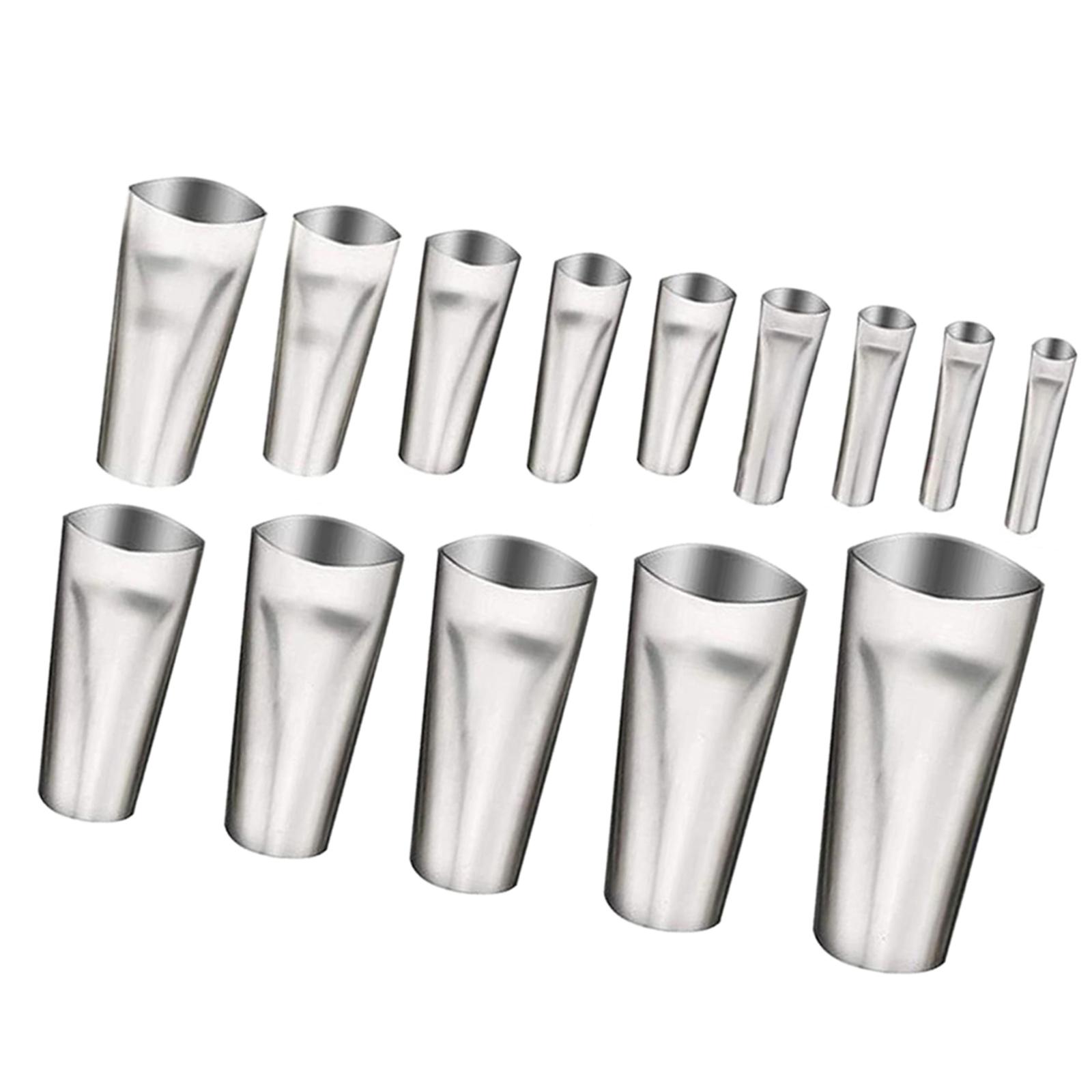 

14Pieces Stainless Steel Caulking Nozzle Set Sealant Tip for Various Sizes Cartridges Dispensing Tip Comfortable Grip