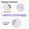 Caneta Esferográfica Multifuncional 4 em 1 0,7mm Conjunto Colorido Retrátil Escrita Suave Refis de 4 Cores Ideal Para Uso no Escritório