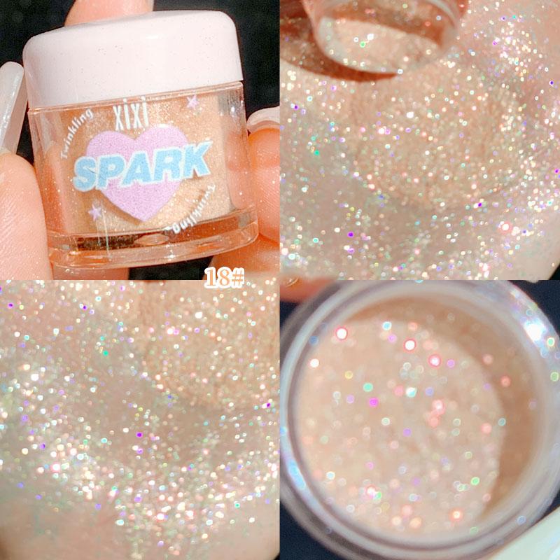 Gilded Pink Pearl Highlighter Powder High Gloss Glitter Loose Powder White Moonlight Shimmer Powder Face Body Highlight Makeup
