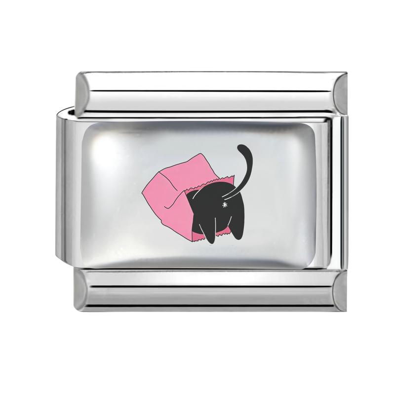 Y2K Funny Animals Cat Dog Flower Heart Italian Charm Fit 9mm Stainless Steel Personalized DIY Bracelet Fashion Jewelry Wholesale