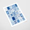 Poster blaue Kacheln