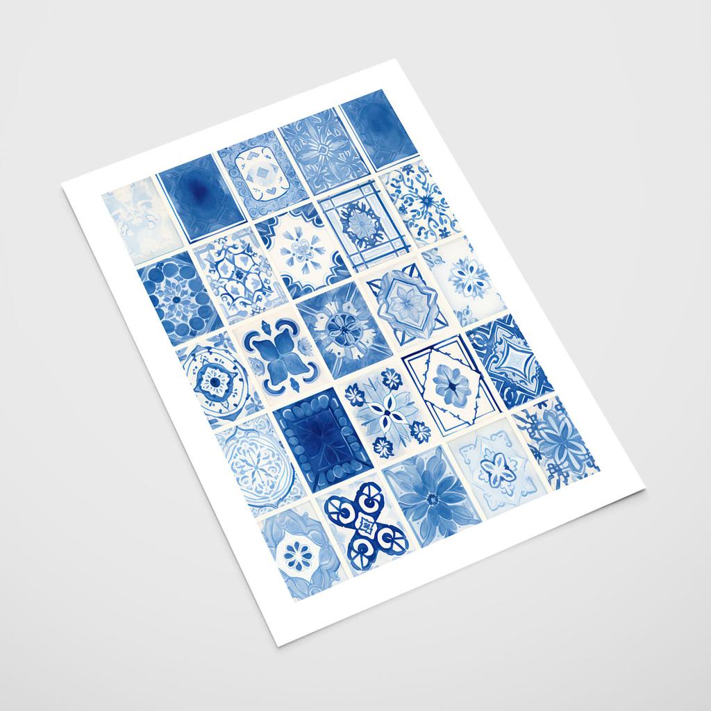 Poster Blue Tiles