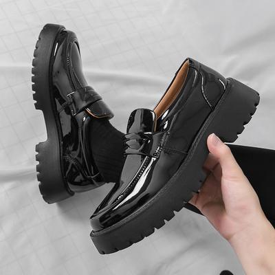 Mode Lyx Helt Ny Vinter Äkta Läder Herr Casual Skor Mode Affärs Oxford Skor Hög Kvalitet Designer Arbetskor