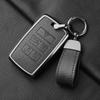 Metal and Leather Car Key Case Cover For Land Rover Range Rover Discovery Evoque Sport Velar Key Protection Shell Accessories