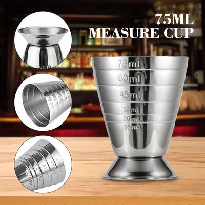 75ml Stainless Steel Measure Cup Drink Alcohol Bartending Wine Tools Bar Cafe