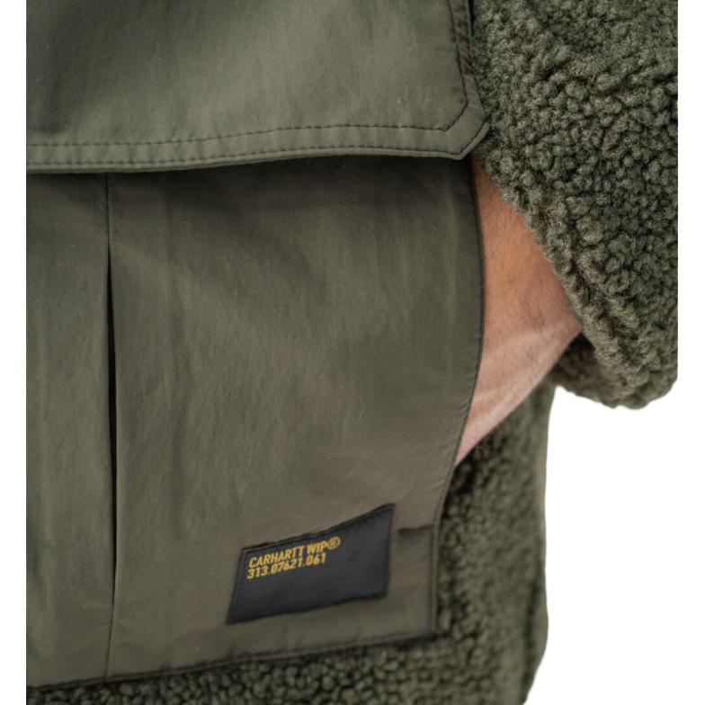 Carhartt WIP FW23 Tour Series Suede Zip Neck Panel Pocket Jacket Men jackets Green I032244-63-XX