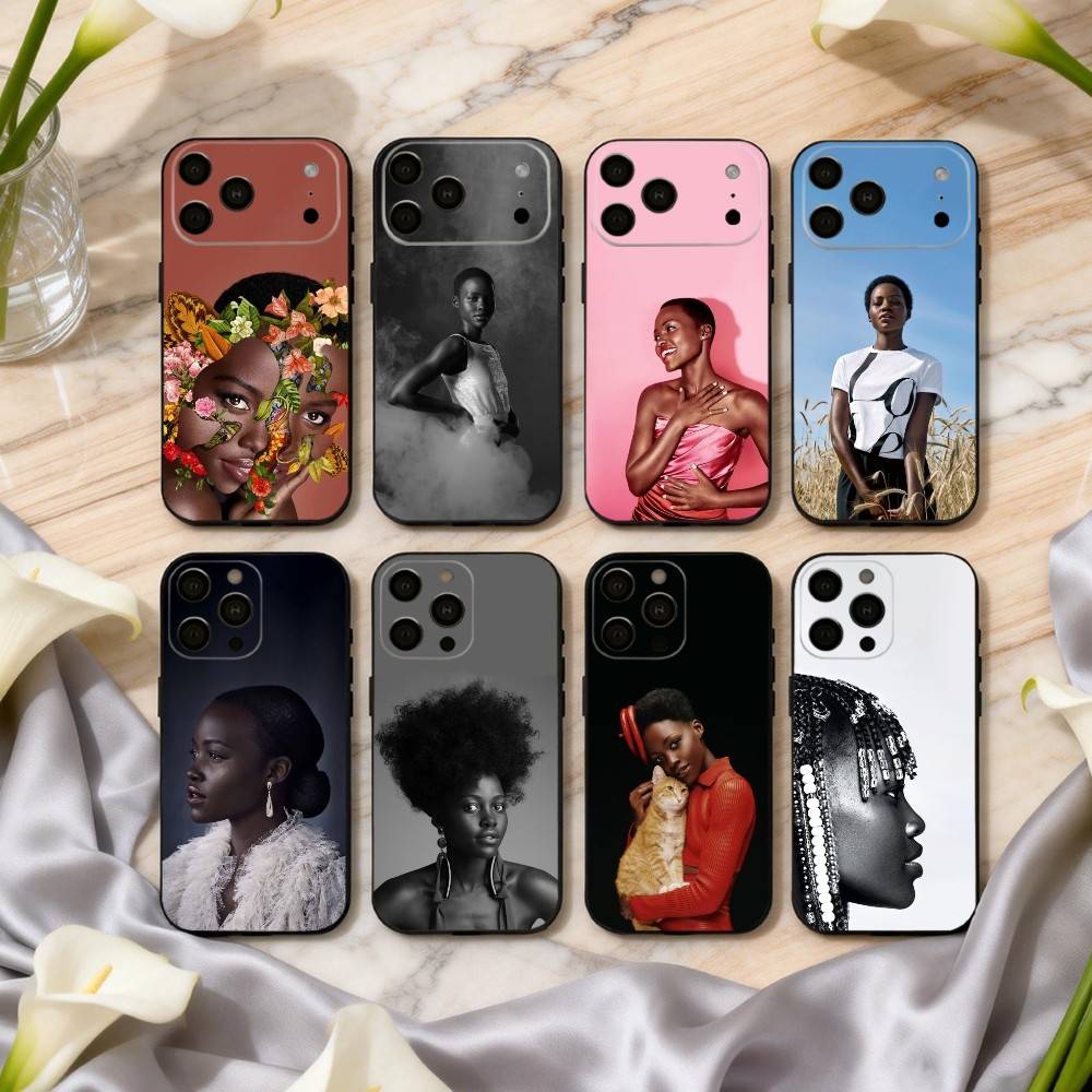 L-Lupita N-Nyongo Actress Phone Case For iPhone 17pro, 16,15,14,13,12,11 X XR Plus,Others Soft Black Cover