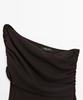 Masimodutti Asymmetrical Drape Neck Top