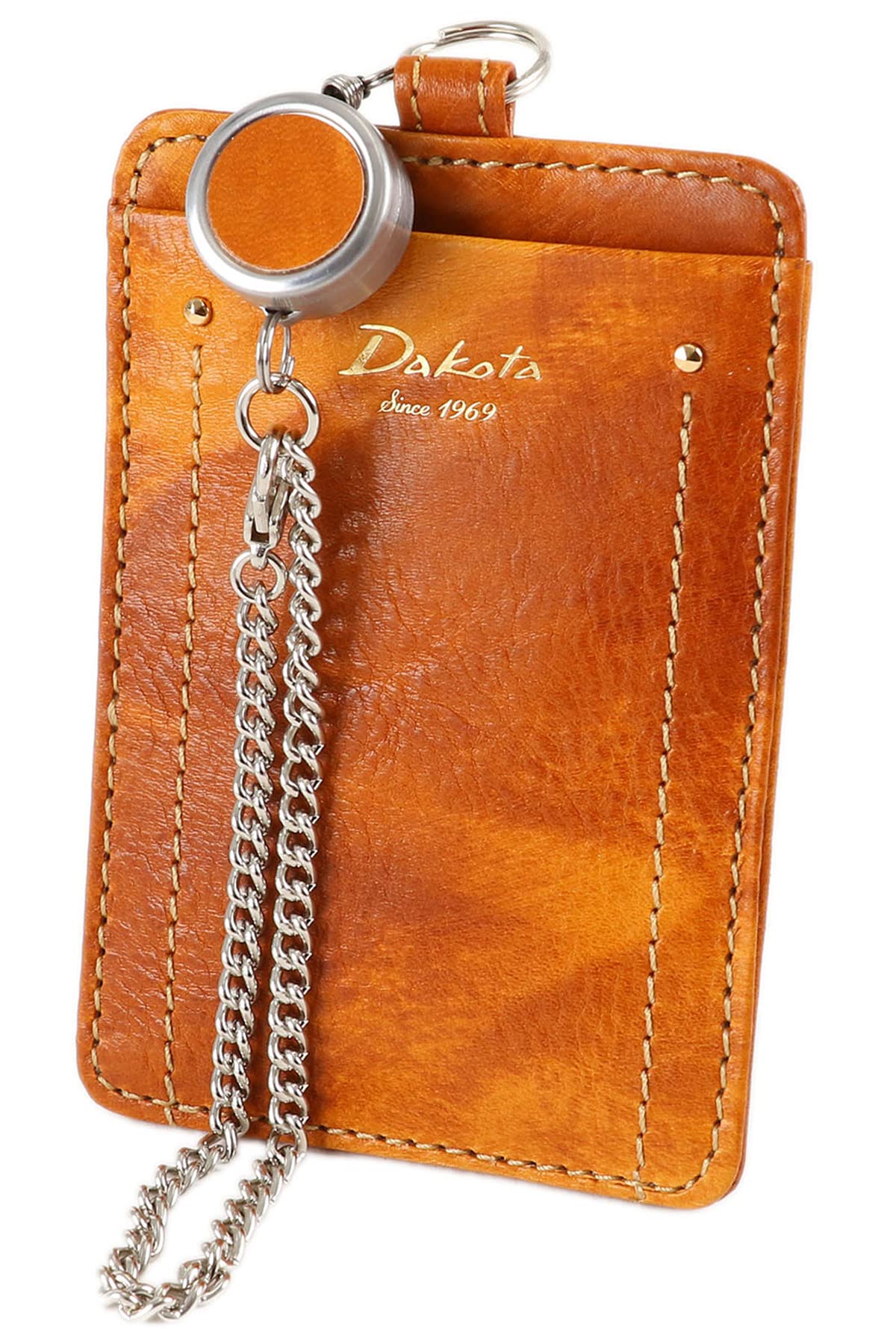 

Pass Case with Reel Genuine Leather Mustard [Dakota] Women s DA-30685-53 гірчичний