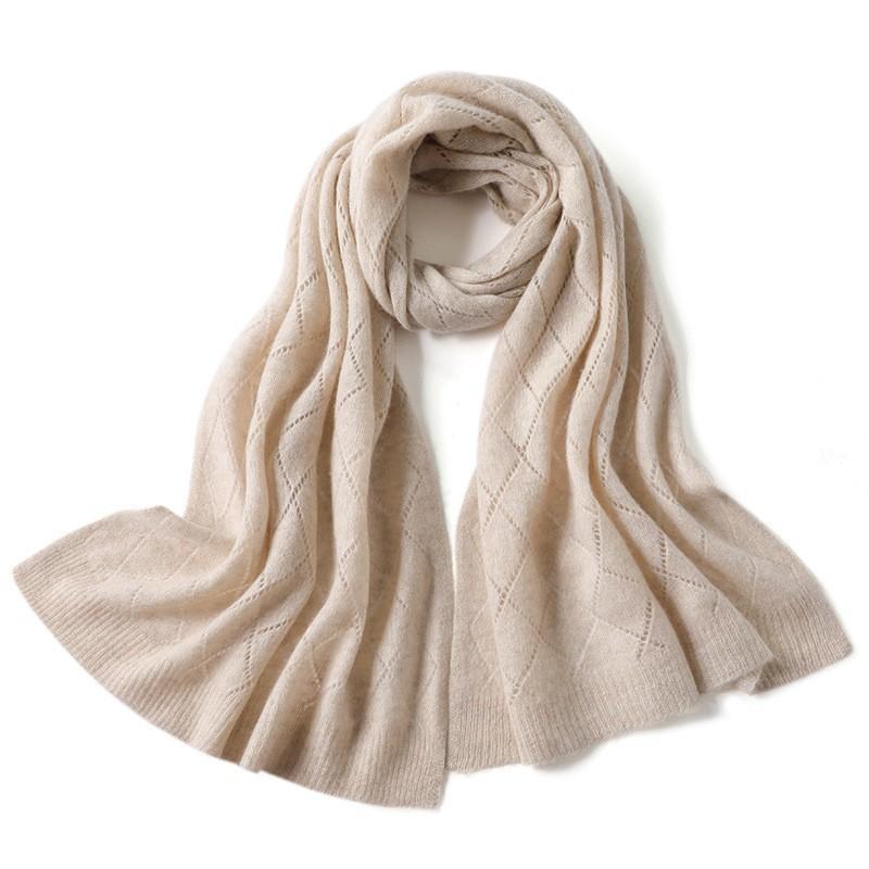 Autumn and Winter 100% Cashmere Scarf Ladies 2025 New Solid Color Versatile Cashmere Big Shawl Fashion Lady