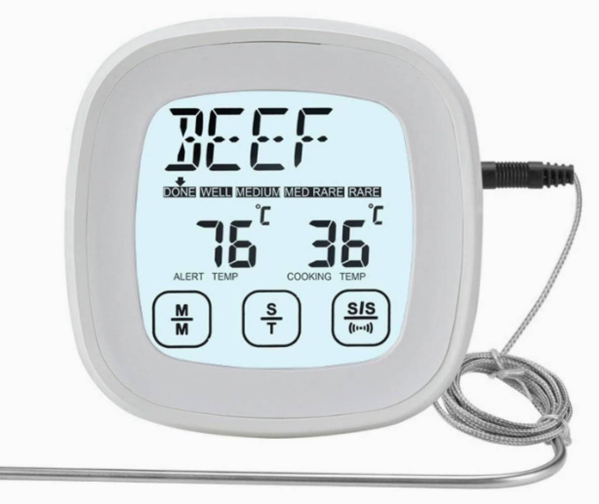 Household Thermometer Digital Stainless Steel Probe Thermometer Bbq Thermometer Ce Certified For Infant Formula Preparation Soup белый