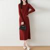 Women Sweater Dress 100% Wool MODERN NEW SAGA O-neck Knit Long Pullover Winter Jumpers Wool Long Dress Female