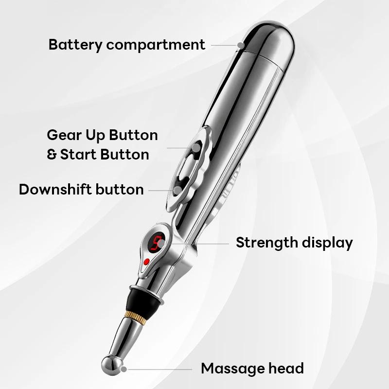 Electronic Acupuncture Massage Pen Lightweight Meridian Energy Pain Relief Tool for Students Head Tiredness Relief Use