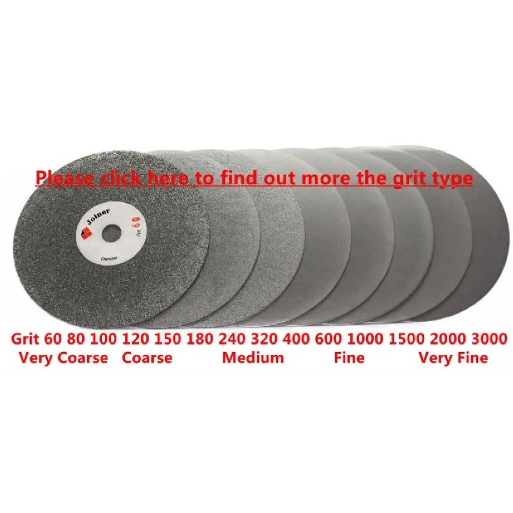 10PCS 6" Inch Grit 80-3000 Coarse To Fine Diamond Grinding Disc Coated Flat Lap Disk Abrasive Wheel Lapidary Tools Gemstone Rock