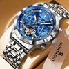 Montre Men's Fashion Watch Stainless Steel Strap Auto Date Automatic Watch Men Luminous Mechanical Watch for Men