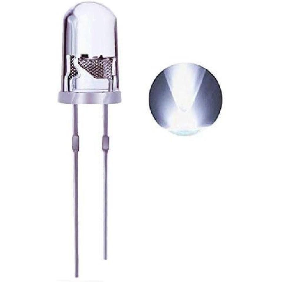 100PCS 5mm Warm White LED Diode Lights Clear Emitting LEDs for High Intensity Super Bright Lighting Bulb Lamps Electronics Components Lamp Diodes