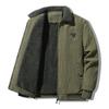 Men's High-End Fleece-Lined Corduroy Jacket - Loose, Casual, Warm Outerwear for Autumn and Winter.