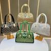New European Sparkling Evening Bag With Rhinestones And Chain For Formal Events