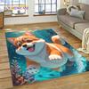 3D-Teppich mit süßem Hund, Samojede, Chihuahua, Husky, Koki, Cartoon-Teppich für Wohnzimmer, Schlafzimmer, Heimdekoration, rutschfest, für Sofa, Fußmatte, Geschenk