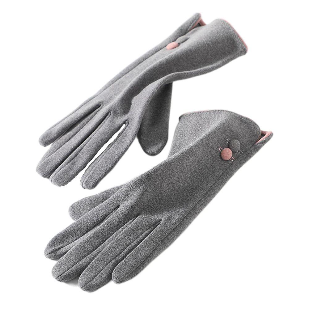 Windproof Keep Warm Velvet Outdoor Thick Mittens Full Finger Gloves Female Gloves