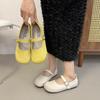 French Retro Mary Jane Shoes Women's 2025 Spring and Summer New Versatile Single Shoes Light Mouth Yellow Small Leather Shoes Doudou Shoes