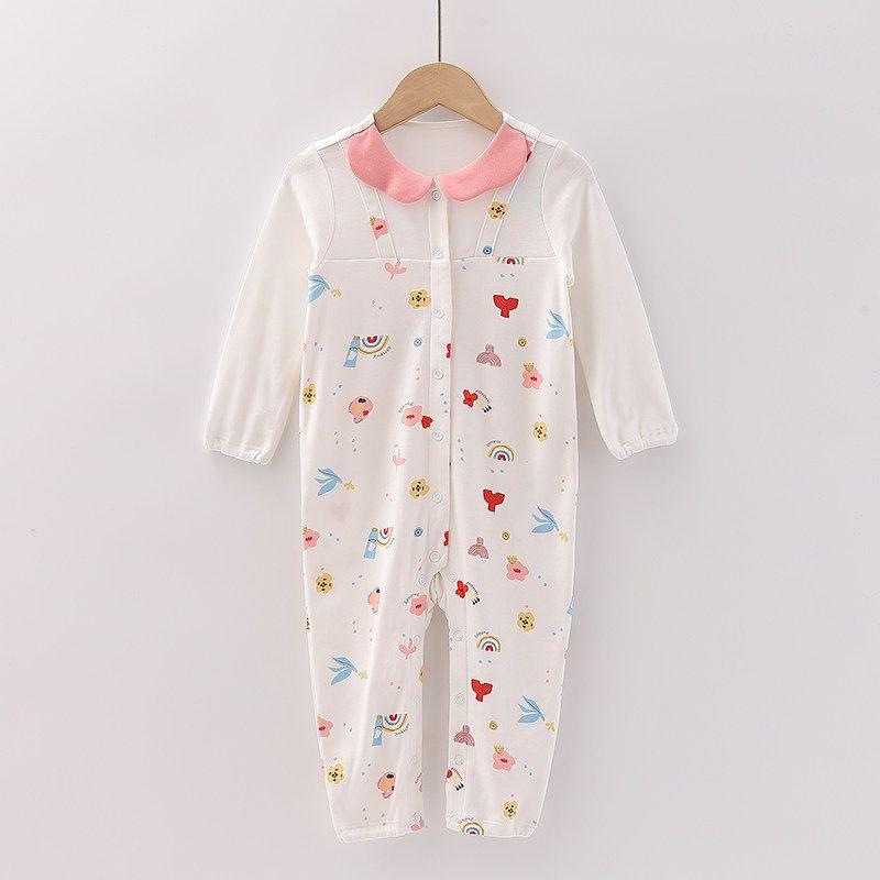 [Good] Mall Brand Discount New Style Baby and Toddler Comfortable Pure Cotton Breathable Patchwork Long-Sleeve Romper 1X022 Printed Mixed Colors 59