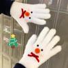 Süße Warme Isolierte Fingerlose Schneemann-Handschuhe für Damen zum Radfahren & Kälteschutz