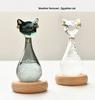 Ägyptische Katze Wettervorhersage Flasche Vorhersager Monitor Glas Sturmflasche mit Holzsockel Desktop Ornamente Raumdekor Geschenke