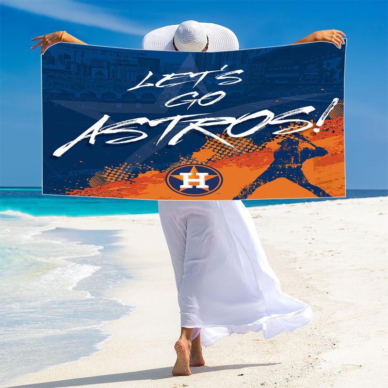 Houston Astros Print Beach Towel, Large Soft Quick Dry Towel for Beach Camping Swimming