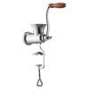 Manual Meat Grinder, 304 Stainless Steel Hand Crank Meat Mincer with Steel Table Clamp, Sausage Stuffer with 2 Cutting Plates & 4 Sausage Tubes, Food