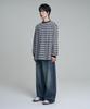 Mubeun More Wide Denim Pants Deep Blue