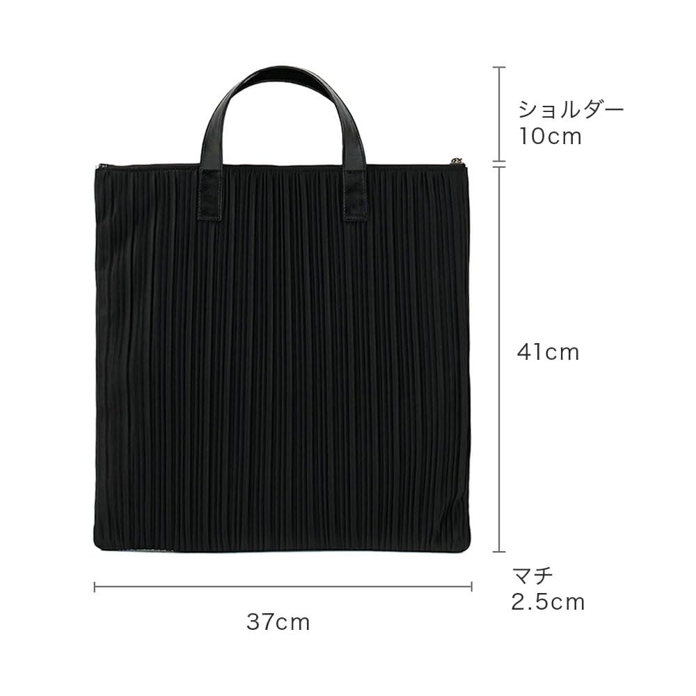 BLUEORB Work Bag, Tote Bag, Pleated Bag, Women's, Korean Fashion (Beyond Black)