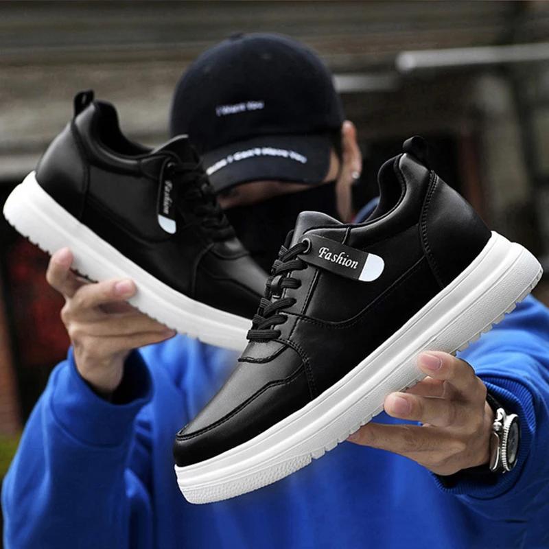 6/8/10CM Dicksohlige Schuhe mit Höhenabsatz Modische Herren-Freizeitschuhe Herren Atmungsaktive Sportschuhe Größe 37-46