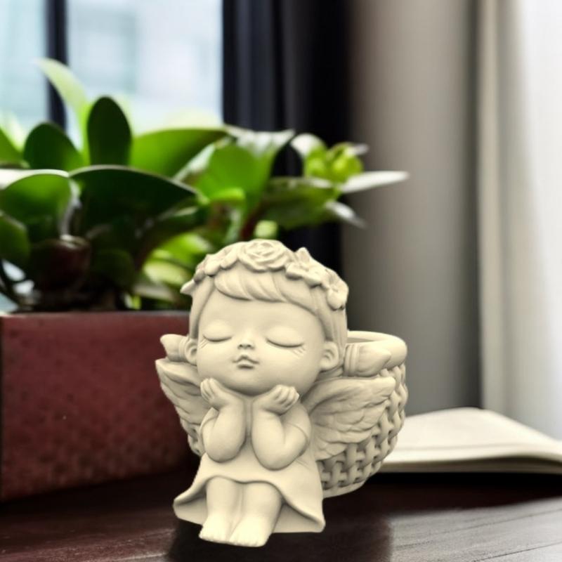 Cute Doll Girl Series Succulent Flower Pot Mould Gypsum Concrete Crystal Epoxy Resin Mold Flower Vase Silicone Mold