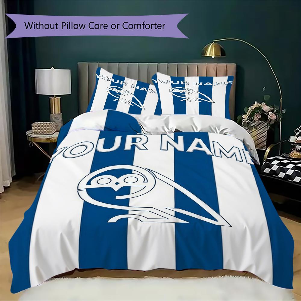 Custom Name Sheffield Wednesday Bedding,Quilt Set Quilt Cover Pillowcase Home Birthday Gift(1 * Duvet Cover + 2 * Pillowcase, Without Core)_xia