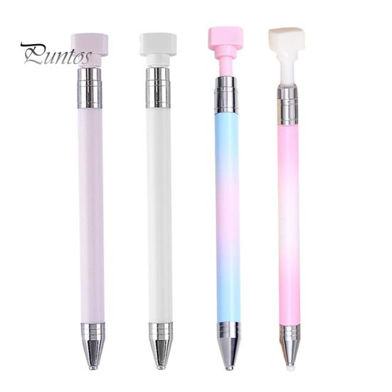 Rhinestone Decoration Pen 1 Set Picker Tool with Refills DIY Nail Art Craft Painting Dotting Refillable Wax Rotatable Pick-up Tools Applicator