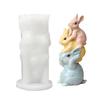 3D Easter Bunny Silicone Mold Three-layer Rabbit Stacking Mold Home Decor Cement Moulds For Home Plaster Crafting