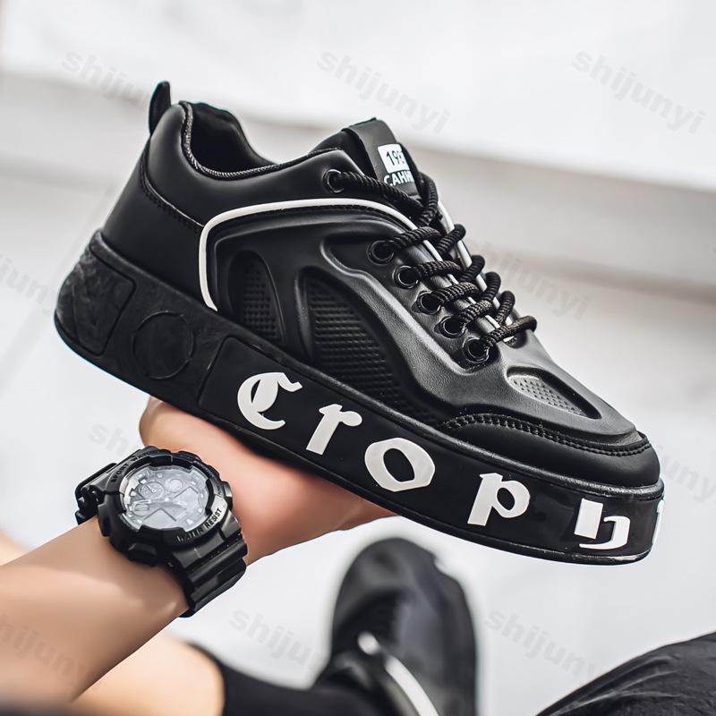 

Fashion 2025 Autumn Low Top Thick Soled Casual Sports Shoes for Men Fashion Trend Versatile Mesh Breathable Comfortable Chunky sneakers 39 чёрный