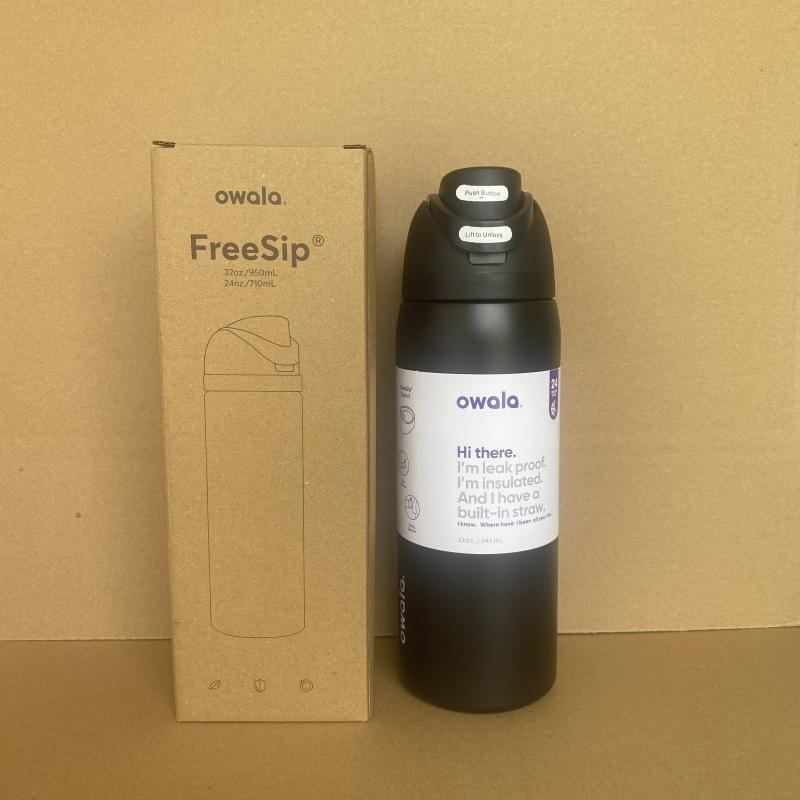 Термокружка для путешествий Owala, стиль, нержавеющая сталь 304 24oz